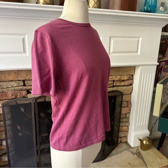 NWT Pendleton Pink Knit Blouse sweater silk blend size small - Picture 3 of 6